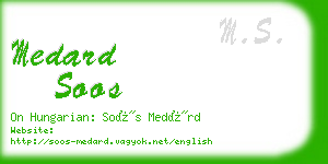 medard soos business card